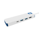 Hyper HyperDrive Flex 8 Port USB-C Hub, White/Blue | HD4102BUGL | HDMI ports quantity 1