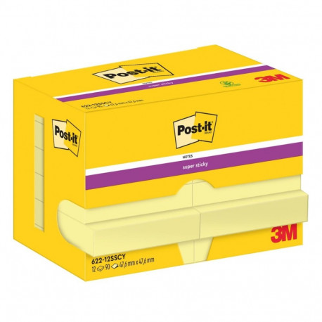 Note paper 47x47mm POST-IT 622SSCY yellow 12x90 sheets