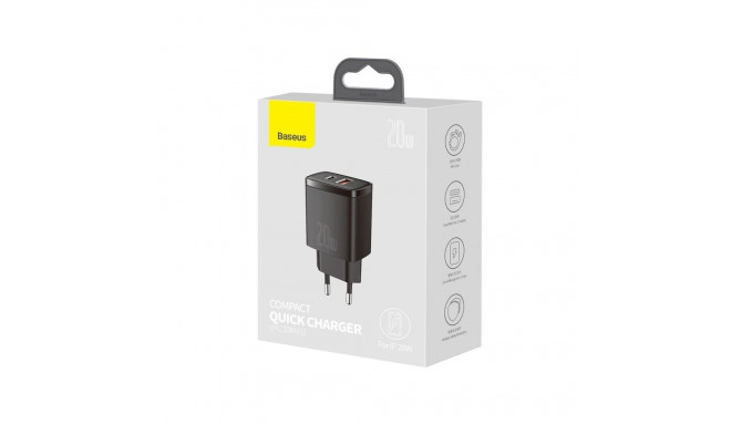 laadija USB A C 20W must