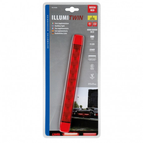 Gabariidi pidurituli 9 LED 12/24V, punane