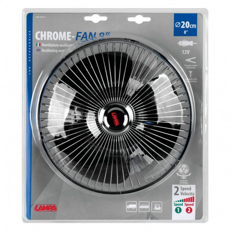 Ventilaator 12V, 8", 16W, lüliti