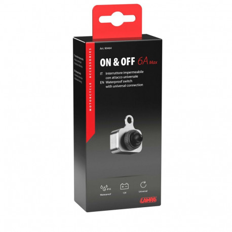 Niiskuskindel lüliti 12V, kinnitusava 6