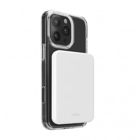 Powerbank Puro Mag Plus 5000mAh 20W Qi2 compatible with MagSafe 1x USB-C Power Delivery - white
