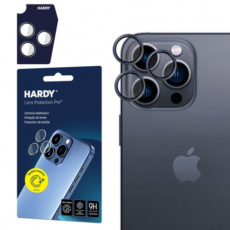 3mk HARDY Lens Protection Pro Glass for Apple iPhone 15 Pro - Black