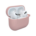 Case for AirPods 3 silicone soft case for headphones + keychain lobster clasp pendant pink (case D)