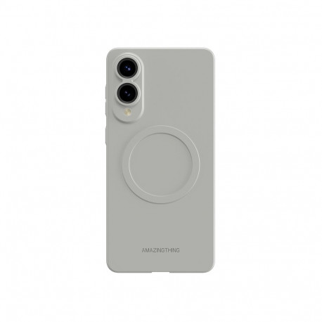 AmazingThing Minimal Air Case with Magnetic Ring for Samsung Galaxy S25 Edge - Gray