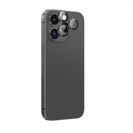 AmazingThing AR Aluminum 3 Lens Glass with Camera Lens Frame for iPhone 16 Pro / 16 Pro Max - Black