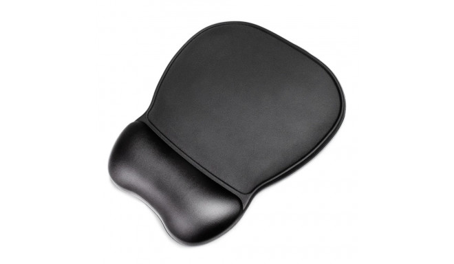 Ergonomic Mouse Pad and Wrist Rest Gel Eco Leather Large Anti-Slip - Black