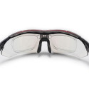 Rockbros 10001 polarizing cycling glasses - black and red