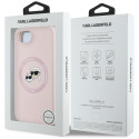 Karl Lagerfeld Silicone Karl&Choupette Heads MagSafe iPhone 16e Case - Pink