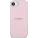 Guess Grained Ring MagSafe iPhone 16e Case - Pink