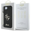 Guess Fixed Glitter Big 4G case for iPhone 16e - black