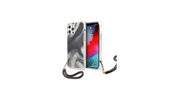 Guess Marble Collection iPhone 12 / iPhone 12 Pro Case - Gray
