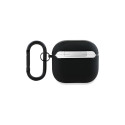 BMW BMA4SSLBK AirPods 4 cover black/black Geniune Leather Silver Logo