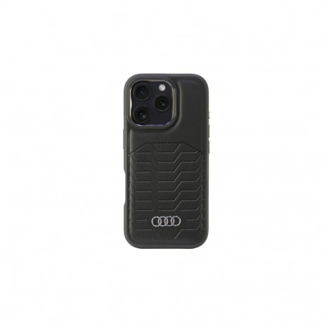 Audi Synthetic Leather MagSafe iPhone 16 Pro 6.3" black/black hardcase AU-TPUPCMIP16P-GT/D3-BK