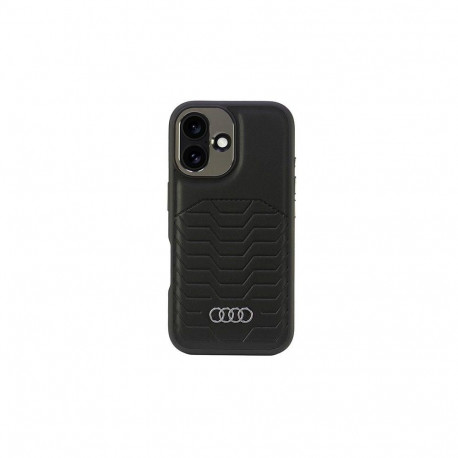 Audi Synthetic Leather MagSafe iPhone 16 6.1" black/black hardcase AU-TPUPCMIP16-GT/D3-BK