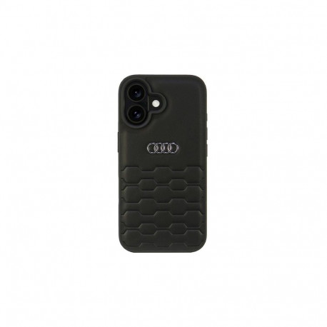 Audi Synthetic Leather iPhone 16 6.1" black/black hardcase AU-TPUPCIP16-GT/D2-BK