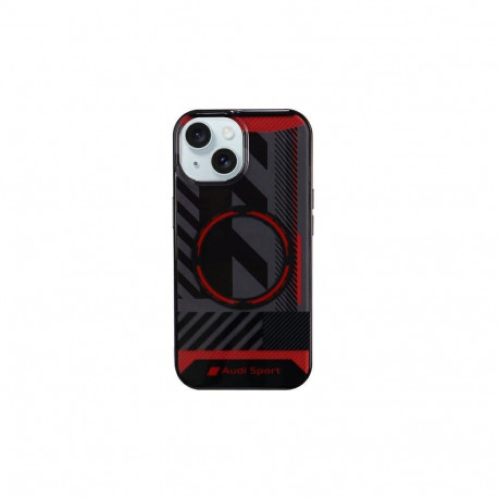 Audi IML Sport MagSafe Case iPhone 15 / 14 Plus Plus 6.7" black/black hardcase AU-IMLMIP15M-RSQ/D2-B