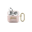 Guess GUA34GSMP AirPods 3 cover różowy/pink 4G Script Metal Collection