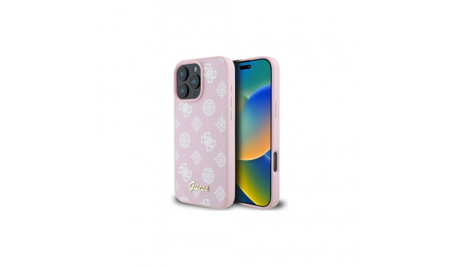 Guess Peony Script MagSafe iPhone 16 Pro Max Case - Pink