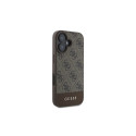 Guess 4G Bottom Stripe iPhone 16 Case - Brown