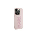 Karl Lagerfeld 3D Rubber Glitter Logo case for iPhone 15 Pro Max - pink Karl Lagerfeld 3D Rubber Glitter Logo case for iPhone 15 Pro Max - pink