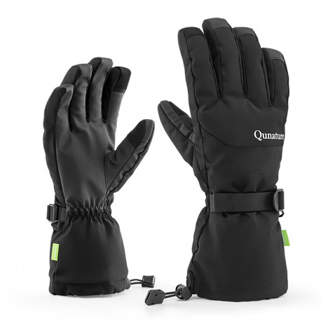 Qunature Finger Style Ski Gloves Size L - Black