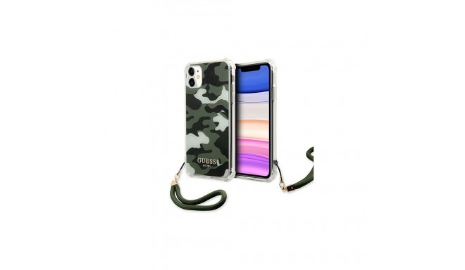 Guess GUHCN61KSARKA iPhone 11 6.1" / Xr green/khaki hardcase Camo Collection