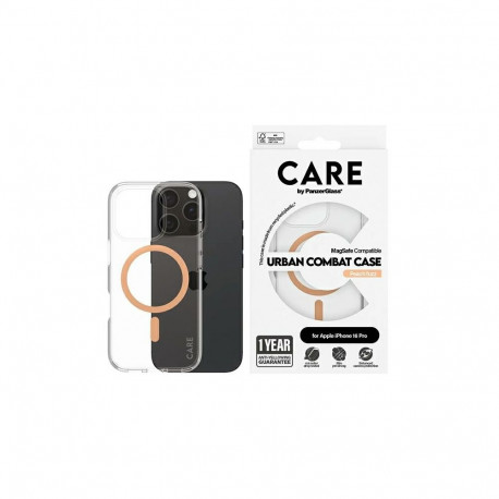CARE by PanzerGlass Flagship Case iPhone 16 Pro 6.3" Peachy MagSafe 1374