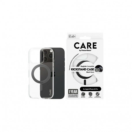 CARE by PanzerGlass Feature Kickstand Case iPhone 16 Pro 6.3" black/black MagSafe 1322