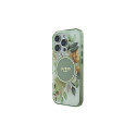 Guess IML Flower & Tonal Circle MagSafe case for iPhone 16 Pro - green