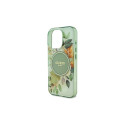 Guess IML Flower & Tonal Circle MagSafe case for iPhone 16 Pro - green