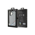 BMW M Perforated Tricolor Line MagSafe iPhone 16 Case - Gray