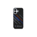 BMW Motosport IML Random Stripes iPhone 16 Plus Case - Black