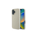 Guess Grained Ring MagSafe case for iPhone 16 - beige