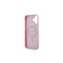Guess Grained Gold Ring MagSafe iPhone 16 Plus Case - Pink