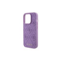 Guess Leather 4G Stamped case for iPhone 15 Pro Max - purple Guess Leather 4G Stamped case for iPhone 15 Pro Max - purple