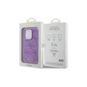 Guess Leather 4G Stamped case for iPhone 15 Pro Max - purple Guess Leather 4G Stamped case for iPhone 15 Pro Max - purple