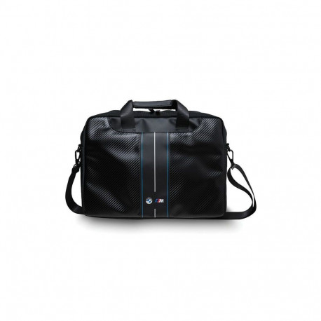 BMW Carbon & Blue Stripe bag for a 16" laptop - black
