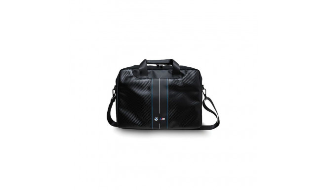 BMW Carbon & Blue Stripe bag for a 16" laptop - black