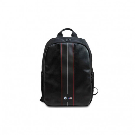 BMW Carbon & Red Stripe backpack for a 16" laptop - black