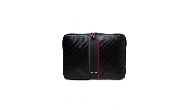 BMW Carbon & Red Stripe sleeve for a 14" laptop - black