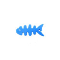Fish-shaped headphone cable wrap - blue