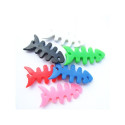 Fish-shaped headphone cable wrap - green