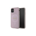 Guess GUHMN61PSAHMCP case for iPhone 11 / Xr - pink Saffiano MagSafe