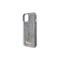 Guess Sequin Script Metal case for iPhone 15 - silver