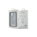 Guess Sequin Script Metal case for iPhone 15 - silver