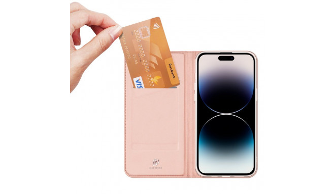 Dux Ducis Skin Pro Wallet Case for iPhone 15 Pro - Pink