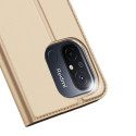 Dux Ducis Skin Pro Case For Xiaomi Redmi 11A / Poco C55 / Redmi 12C Cover Flip Card Wallet Stand Gol