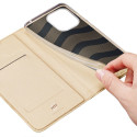 Dux Ducis Skin Pro Case For Xiaomi Redmi 11A / Poco C55 / Redmi 12C Cover Flip Card Wallet Stand Gol